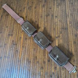 CEINTURON AVEC TROIS COMPARTIMENTS CUIR CARTOUCHIÈRE