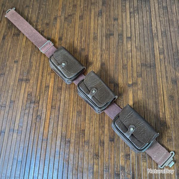 CEINTURON AVEC TROIS COMPARTIMENTS CUIR CARTOUCHIRE