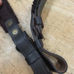 Sangle fusil cuir et moumoute bretelle