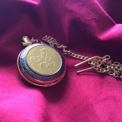 Montre gousset plaqué or COLT by Franklin Mint avec sa chaîne plaque or