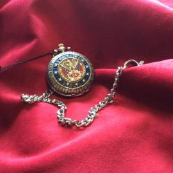 Montre gousset plaqué argent Général LEE avec l'aigle pour sudistes