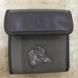 Porte balles cuir marron sanglier