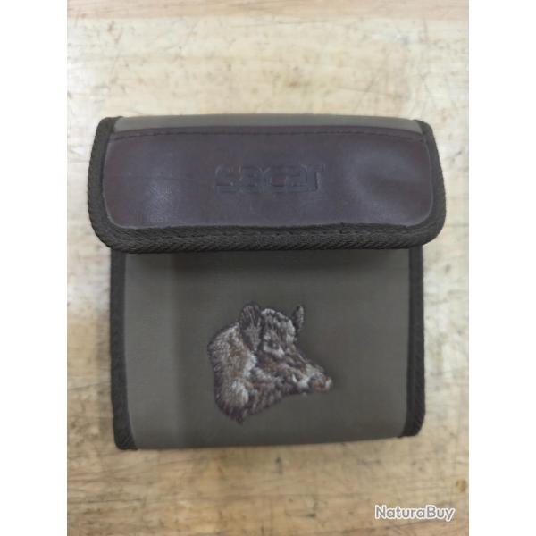 Porte balles cuir marron sanglier