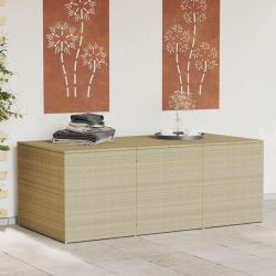 Boîte de rangement de jardin mélange beige 984L résine tressée