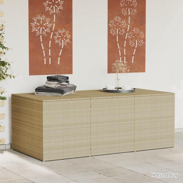 Bote de rangement de jardin mlange beige 984L rsine tresse