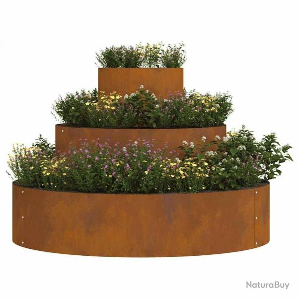 Pot en mtal Acier corten Grand Durable Pot en mtal Rond