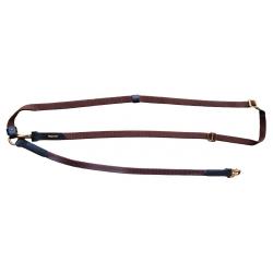 Laisse chien NIGGELOH bandoulière grip marron