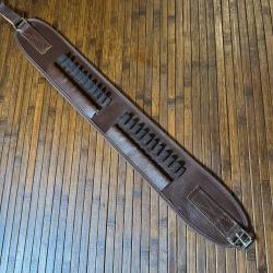 NEUF ! TOP QUALITÉ CEINTURON CUIR DE QUALITÉ CARTOUCHIÈRE 20 TUBES A BALLE