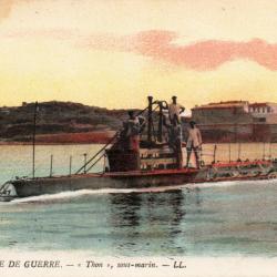 CPA - MARINE DE GUERRE- " Thon " sous-marin N&deg;1583