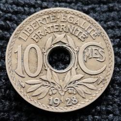 Monnaie France - 1928 - 10 centimes Lindauer Cupronickel (Grade : TTB) - Ref N0840