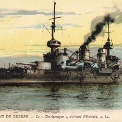 CPA - MARINE DE GUERRE -  Le " Charlemagne " cuirasse d'escadre N&deg;3468