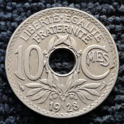 Monnaie France - 1928 - 10 centimes Lindauer Cupronickel (Grade : TTB) - Ref N1397