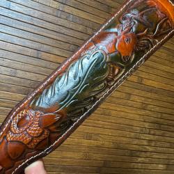 BELLE ET ROBUSTE SANGLE ARTISANAL - BRETELLE EN CUIR POUR FUSIL ET CARABINE
