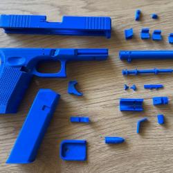 Blue Gun articulé - Réplica Glock 17 - À assembler