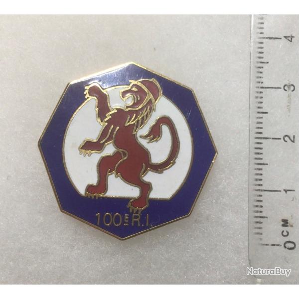 FRANCE INFANTERIE - Insigne 100 R.I. Rgiment d?Infanterie AB?mail, texte au dos GRENADIERS