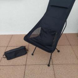 Chaise de camping pliante - Noir