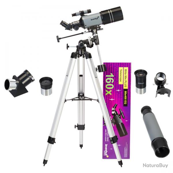 Télescope réfracteur achromatique Levenhuk Blitz 80s Plus