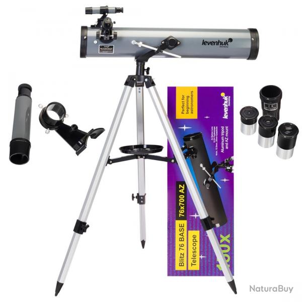 Télescope Réflecteur Levenhuk Blitz 76 BASE avec oculaires, monture et accessoires
