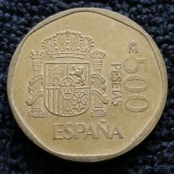 Monnaie Espagne - 1989 - 500 pesetas Juan Carlos I (Grade : TB) - Ref N1175