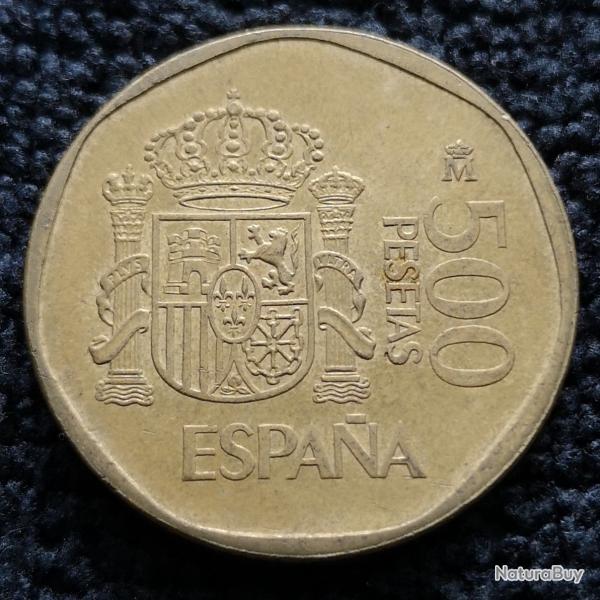 Monnaie Espagne - 1989 - 500 pesetas Juan Carlos I (Grade : TB) - Ref N1175