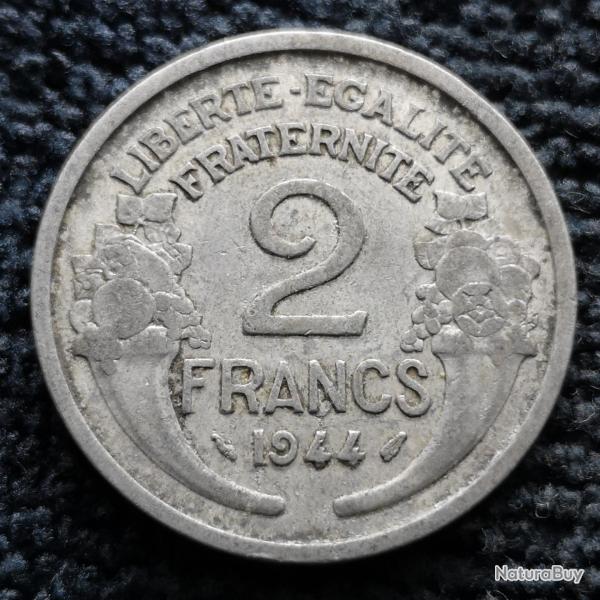 Monnaie France - 1944 - 2 francs Morlon Aluminium (Grade : TB) - Ref N1438