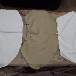 militaria LOT de 3 couvres nuques modèle différents en calicot écru et kaki claire armée francaise