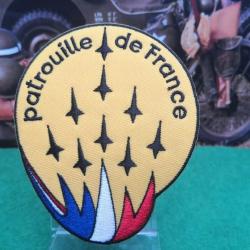 Patch brodé à coudre ou à thermocoller Patrouille de France H: 100 mm L: 85 mm