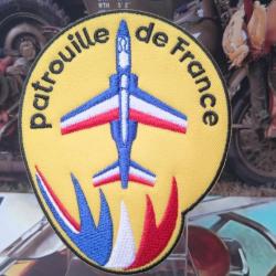 Patch brodé à coudre ou à thermocoller Patrouille de France H: 100 mm L: 85 mm - sk1