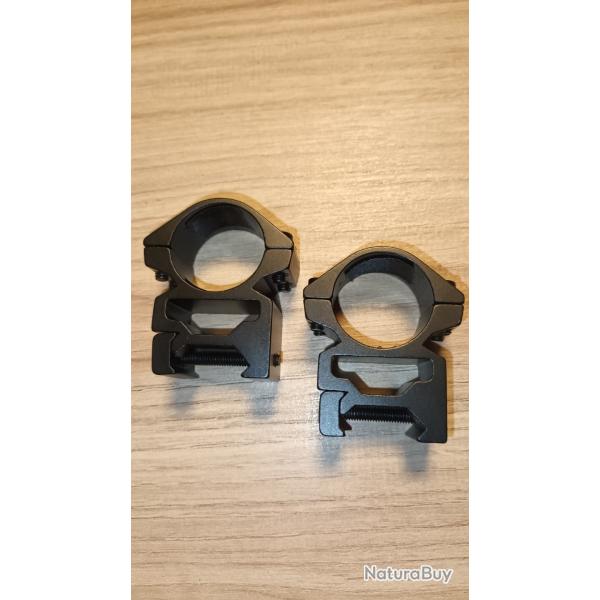 Collier Diamtre 25,4mm , pour Rail 22mm, Hauteur 15mm.
