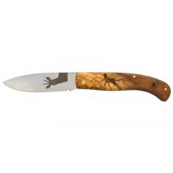 COUTEAU PLIANT JOKER MOTIF CHEVREUIL GRAVE MANCHE/LAME