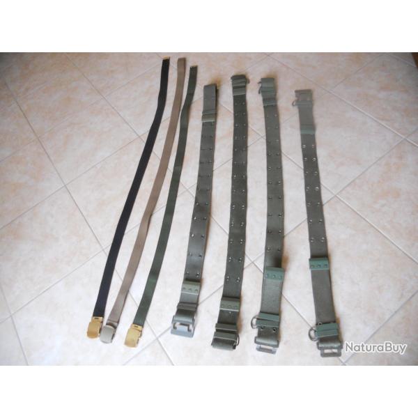 ceinture famas 100cm + ceinture arme 124 cm environ lot 2