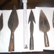 Ancienne Pointe De Sagaie Africaine - Fer De Lance Avec Ardillons - Art Tribal - 1940-1960