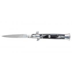 Couteau Pliant automatique - Lame 85mm - Manche Plaquettes imitation Corne