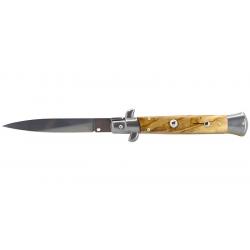 Couteau Auto Stiletto - Lame 85mm - Manche Olivier