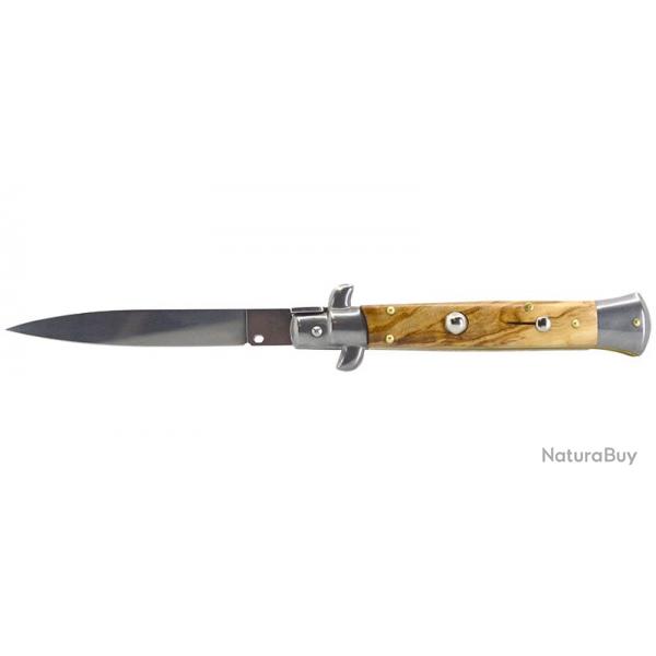 Couteau Auto Stiletto - Lame 85mm - Manche Olivier