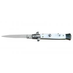 Couteau Pliant automatique - Lame 95mm - Manche Plaquettes imitation Perle