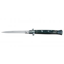 Couteau Pliant automatique - Lame 120mm - Manche Plaquettes imitation Corne