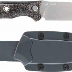 Couteau Bushcraft Gerber Convoy Lame Acier Acier 440A Manche Micarta Vert Etui GFN G1066484
