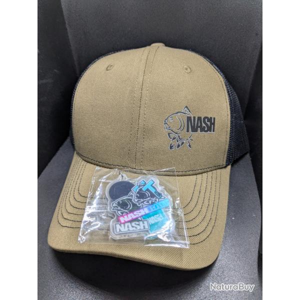 Casquette publicitaire marquage NASH + porte cl offert ! LOT 255.
