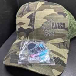 Casquette publicitaire marquage NASH + porte clé offert ! LOT 262 .