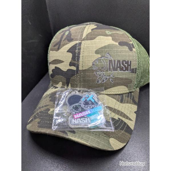 Casquette publicitaire marquage NASH + porte cl offert ! LOT 262 .