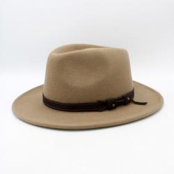 Chapeau de laine waterproof crushable, cacao, hiver, chasse, randonner