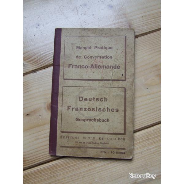 ANCIEN LIVRET DE TRADUCTION ALLEMAND - FRANCAIS  WW2