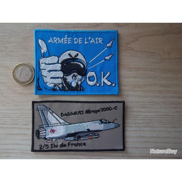 lot militaire écussons insignes Dassault mirage 2000 c armée air avion de chasse