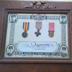 Cadre médailles d'un Poilu WW1