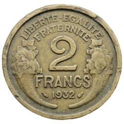 Monnaie France - 1932 - 2 francs Morlon Cupro (Grade : AB) - ref N0106