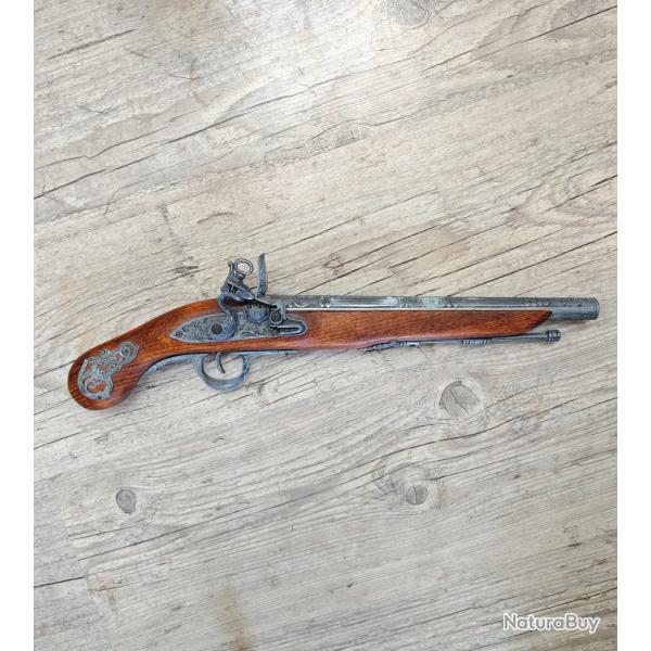 Réplique décorative de pistolet à silex XVIlle siècle - Collection ou déco