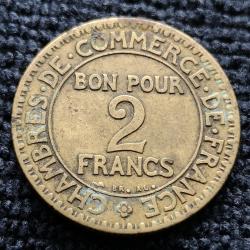 Monnaie France - 1924 - 2 francs Chambres de commerce (Grade : TB) - Ref N0853