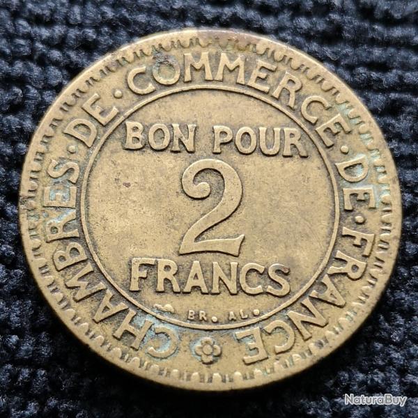 Monnaie France - 1924 - 2 francs Chambres de commerce (Grade : TB) - Ref N0853