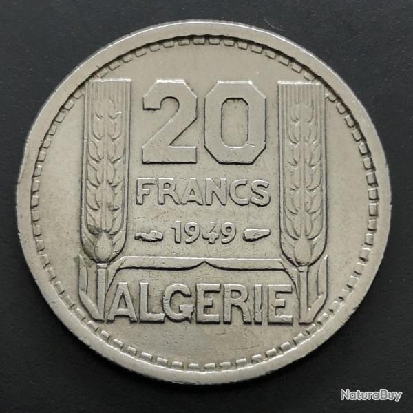 Monnaie Algrie - 1949 - 20 francs Turin (Grade : TTB) - ref N0338